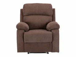Vente-unique Conjunto Sofá Y Sillón|Sofá de 3 plazas, 2 plazas + sillón tela marrón TOLZANO