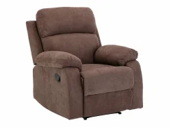 Vente-unique Conjunto Sofá Y Sillón|Sofá de 3 plazas, 2 plazas + sillón tela marrón TOLZANO