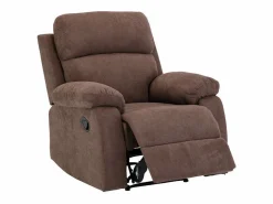 Vente-unique Conjunto Sofá Y Sillón|Sofá de 3 plazas, 2 plazas + sillón tela marrón TOLZANO