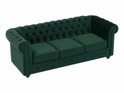 Sofá de 3 plazas, 2 plazas y sillón de terciopelo estilo CHESTERFIELD^Vente-unique Clearance