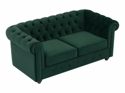 Sofá de 3 plazas, 2 plazas y sillón de terciopelo estilo CHESTERFIELD^Vente-unique Clearance