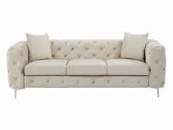 Sofá de 3 plazas chéster de terciopelo y patas de metal EDWINA^Vente-unique Outlet
