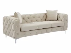 Sofá de 3 plazas chéster de terciopelo y patas de metal EDWINA^Vente-unique Outlet