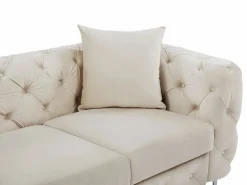 Sofá de 3 plazas chéster de terciopelo y patas de metal EDWINA^Vente-unique Outlet
