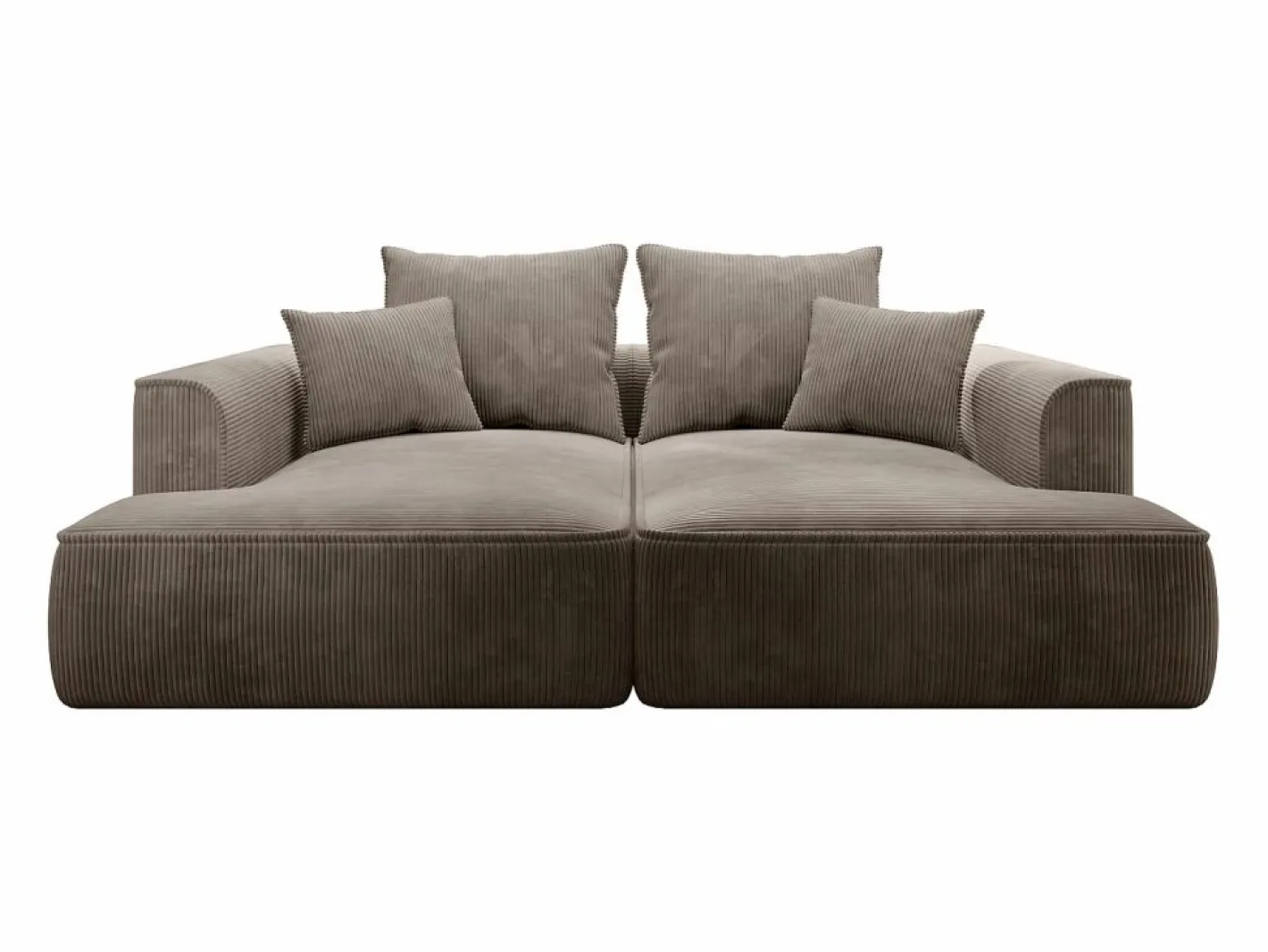 Sofá de 3 plazas con asiento profundo en pana color diseño PINETA^Vente-unique Sale