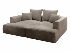 Sofá de 3 plazas con asiento profundo en pana color diseño PINETA^Vente-unique Sale