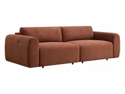 Vente-unique Sofá Relax|Sofá de 4 plazas con asiento deslizante eléctrico de pana PASTARO