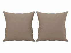 Sofá de 3 plazas con cojines cuero sintético capuchino 180 cm^Clicnbuy Best