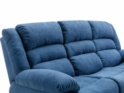 Vente-unique Sofá Relax|Sofá de 3 plazas con relajación eléctrica de tela BUROLO