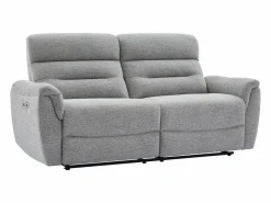Vente-unique Sofá Relax|Sofá de 3 plazas con relax eléctrico en tejido texturizado BREVIO