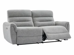 Vente-unique Sofá Relax|Sofá de 3 plazas con relax eléctrico en tejido texturizado BREVIO
