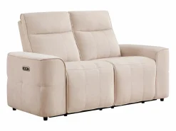 Vente-unique Sofá Relax|Sofá de 2 plazas con relax eléctrico en chenilla SCAMOCO