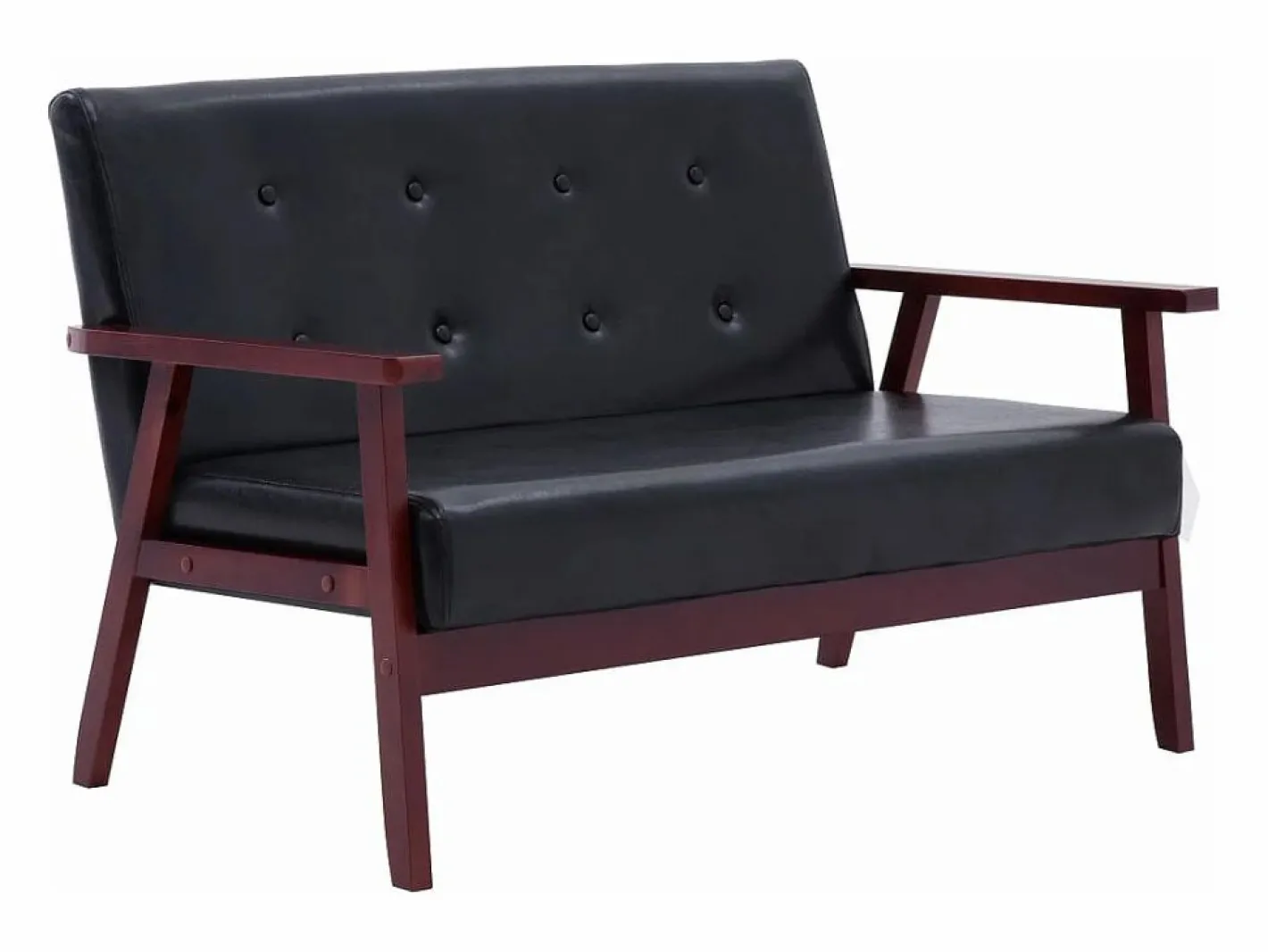 Sofá Vintage|Sofá de 2 plazas cuero sintético PWFG32058