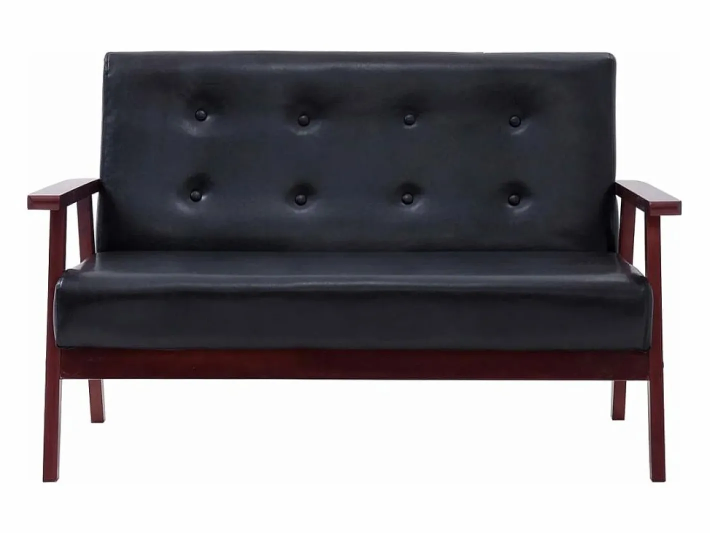 Sofá Vintage|Sofá de 2 plazas cuero sintético PWFG32058