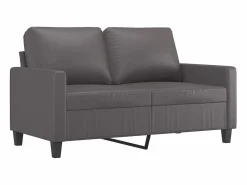 Clicnbuy Sofá de 2 plazas de cuero sintético 120 cm Gris Hot