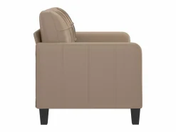 vidaxl Sofá De Piel|Sofá de 2 plazas de cuero sintético color capuchino 120 cm