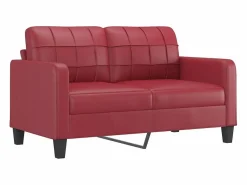 Sofá de 2 plazas de cuero sintético vino 140 cm^vidaxl Hot