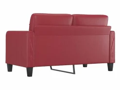 Sofá de 2 plazas de cuero sintético vino 140 cm^vidaxl Hot