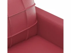 Sofá de 2 plazas de cuero sintético vino 140 cm^vidaxl Hot