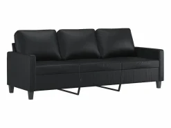 Clicnbuy Sofás De Piel Sintética|Sofá de 3 plazas de cuero sintético 180 cm
