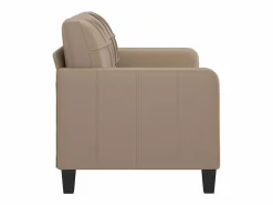 vidaxl Sofá De Piel|Sofá de 2 plazas de cuero sintético color capuchino 140 cm
