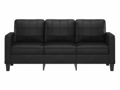 Clicnbuy Sofás De Piel Sintética|Sofá de 3 plazas de cuero sintético 180 cm