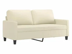 Clicnbuy Sofá de 2 plazas de cuero sintético color 140 cm Crema Clearance