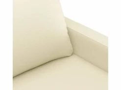 Clicnbuy Sofá de 2 plazas de cuero sintético color 140 cm Crema Clearance