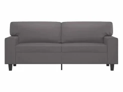 vidaxl Sofá de 2 plazas de cuero sintético 140 cm Gris Clearance