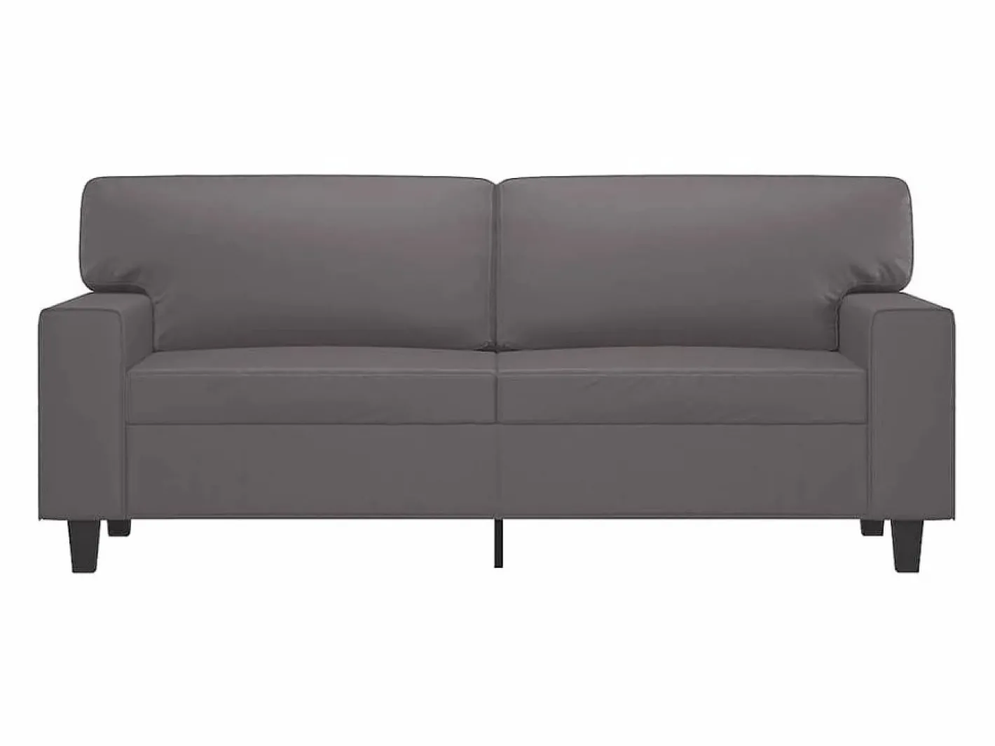 vidaxl Sofá de 2 plazas de cuero sintético 140 cm Gris Clearance