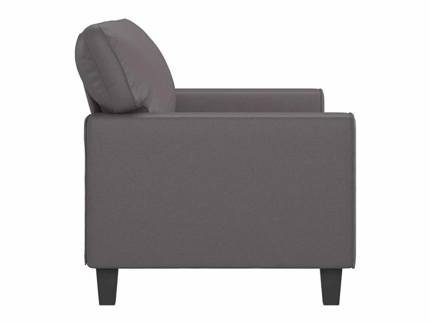 vidaxl Sofá de 2 plazas de cuero sintético 140 cm Gris Clearance