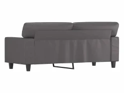 vidaxl Sofá de 2 plazas de cuero sintético 140 cm Gris Clearance