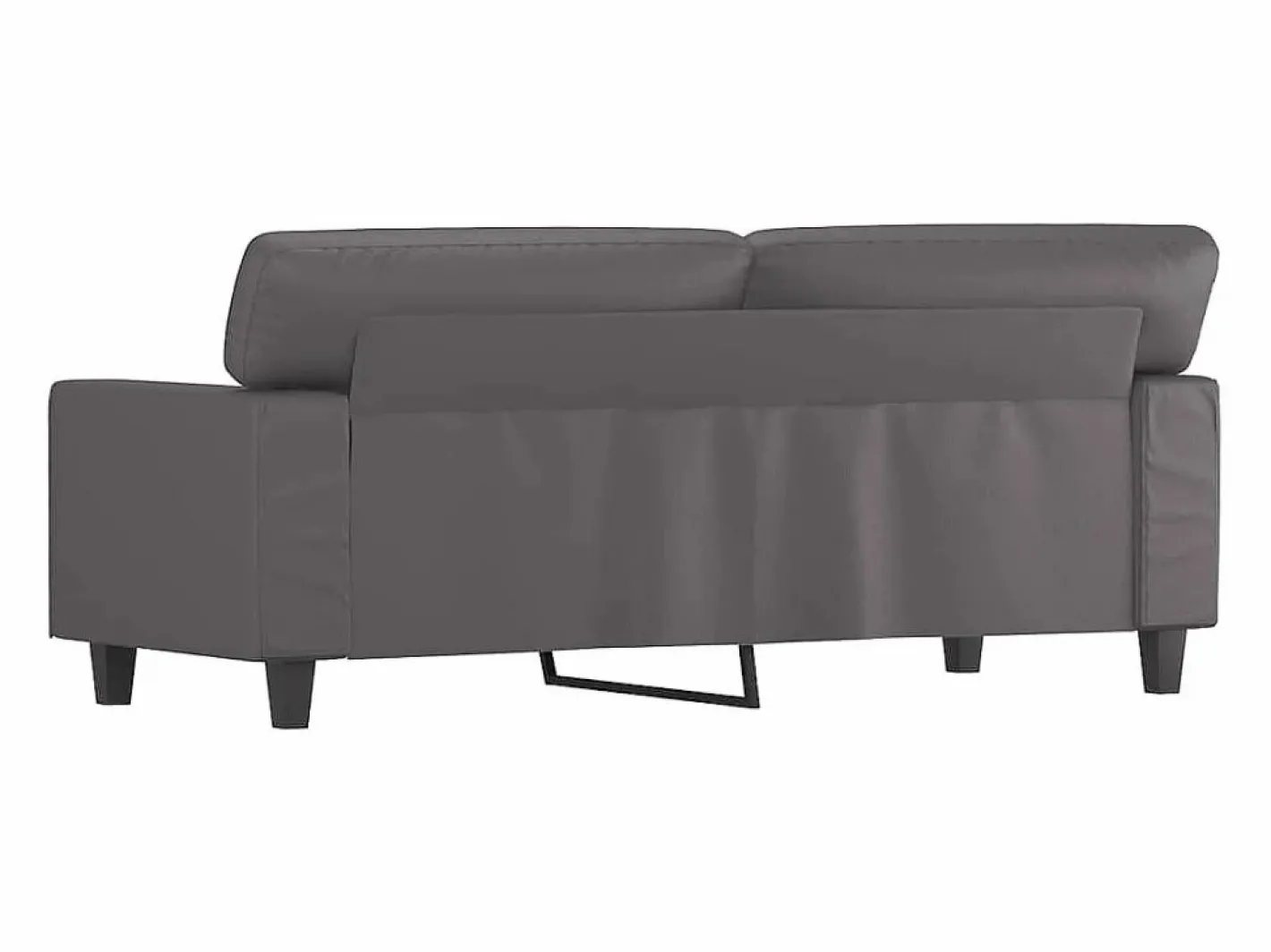 vidaxl Sofá de 2 plazas de cuero sintético 140 cm Gris Clearance