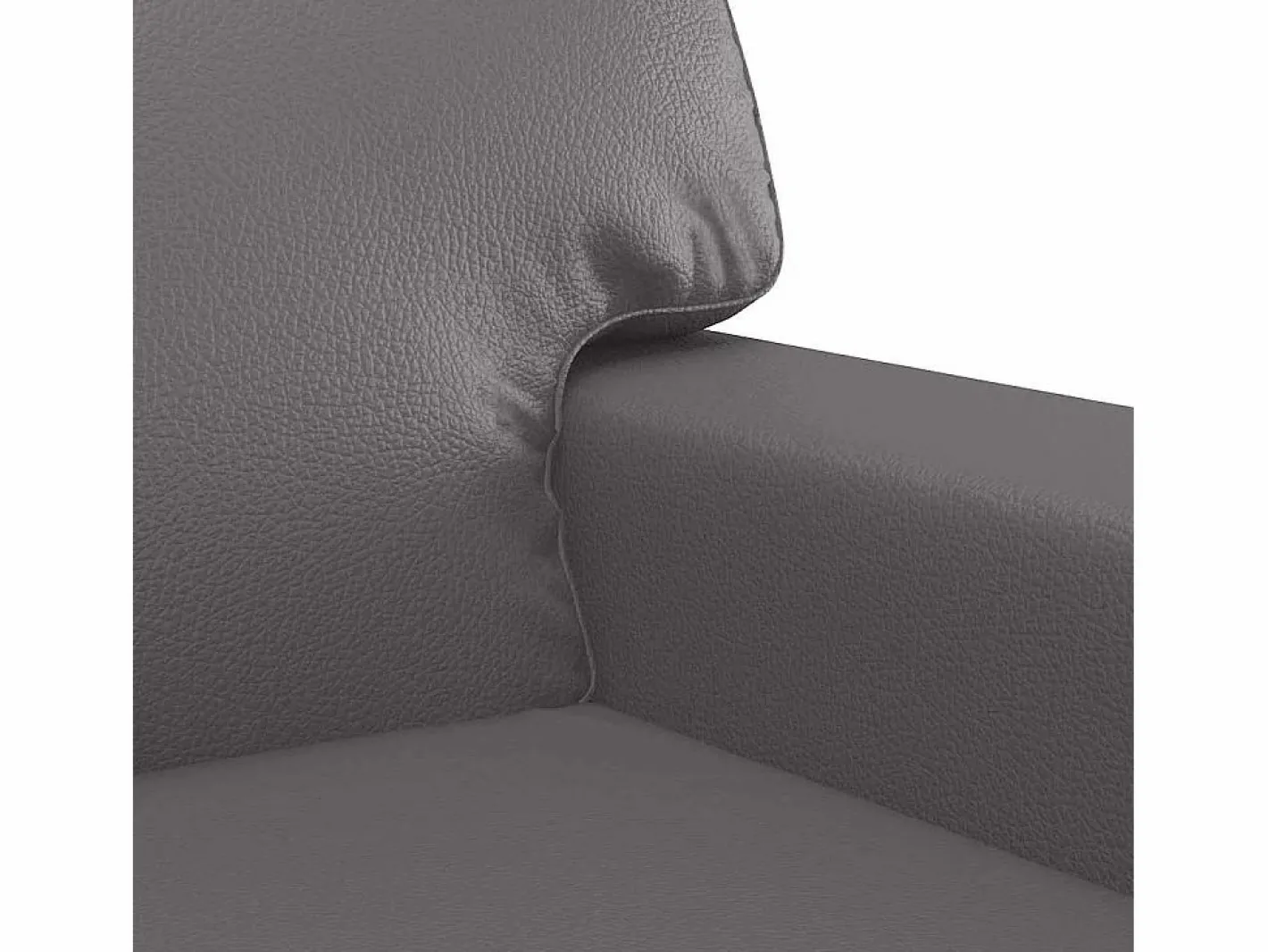 vidaxl Sofá de 2 plazas de cuero sintético 140 cm Gris Clearance