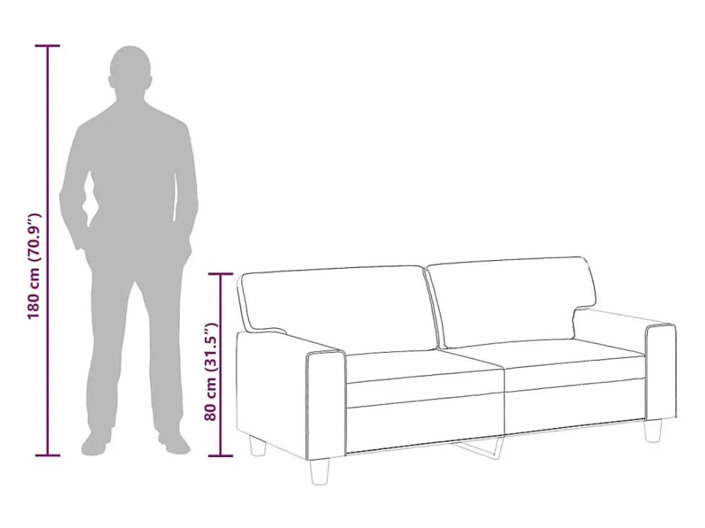 vidaxl Sofá de 2 plazas de cuero sintético 140 cm Gris Clearance