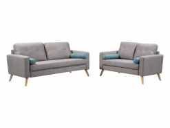 Vente-unique Sofá de 3+2 plazas de tela - jaspeado - TATUM Gris Outlet
