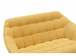 Vente-unique Sofá de 2 plazas de tela amarillo estilo escandinavo CASERTA Mostaza Sale