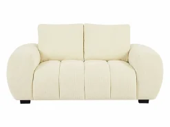 Vente-unique Sofá de 2 plazas de tela acolchado de estilo design BERENIA Beige Clearance