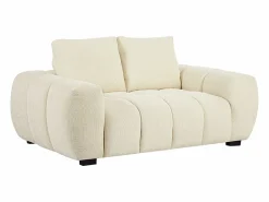 Vente-unique Sofá de 2 plazas de tela acolchado de estilo design BERENIA Beige Clearance