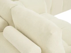 Vente-unique Sofá de 2 plazas de tela acolchado de estilo design BERENIA Beige Clearance