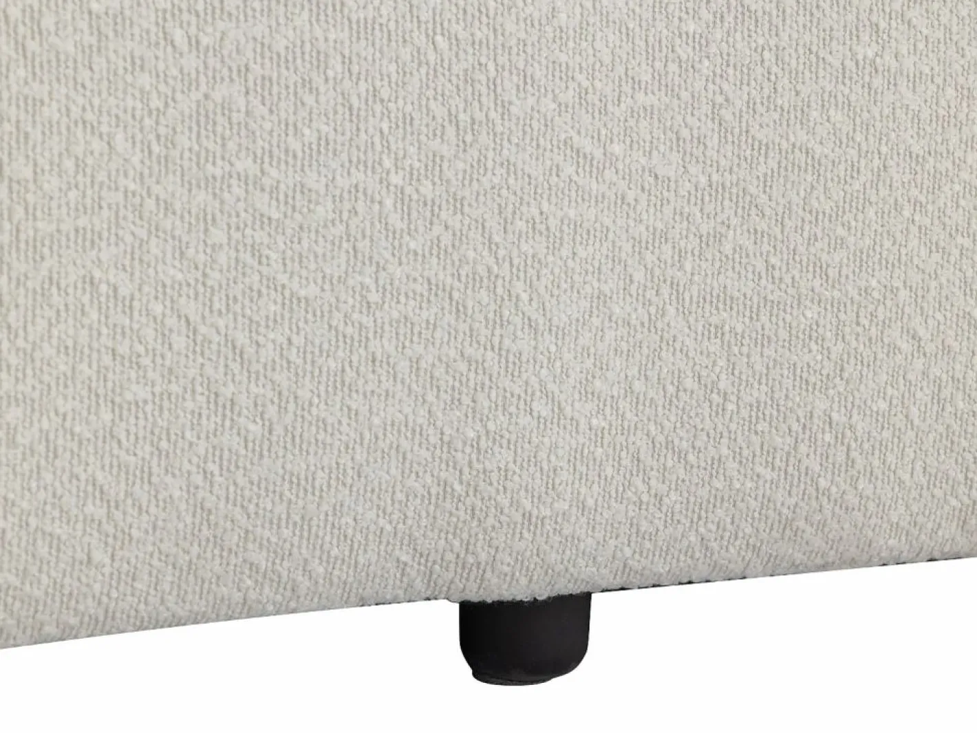Vente-unique Sofá de 3 plazas de tela bouclé BASILIANA Blanco Discount