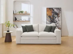 Vente-unique Todos Los Sofás|Sofá 3 Y 2 Plazas|Sofá de 3 plazas de tela color desenfundable PORALO