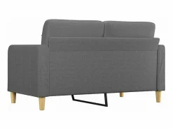 vidaxl Sofá de 2 plazas de tela oscuro 140 cm Gris Online