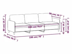Sofá de 3 plazas de tela marrón 180 cm^vidaxl Online