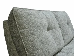 Vente-unique Sofá de 3 plazas de tela texturizada con respaldo ajustable avanzado y retráctil KELOPA Gris Online