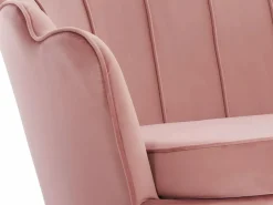 Vente-unique Sofá de 2 plazas de terciopelo DANDELION Rosa