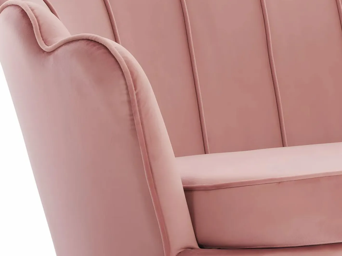 Vente-unique Sofá de 2 plazas de terciopelo DANDELION Rosa