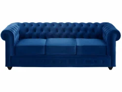 Sofá de 3+2+1 plazas de terciopelo Azul real CHESTERFIELD^Vente-unique New