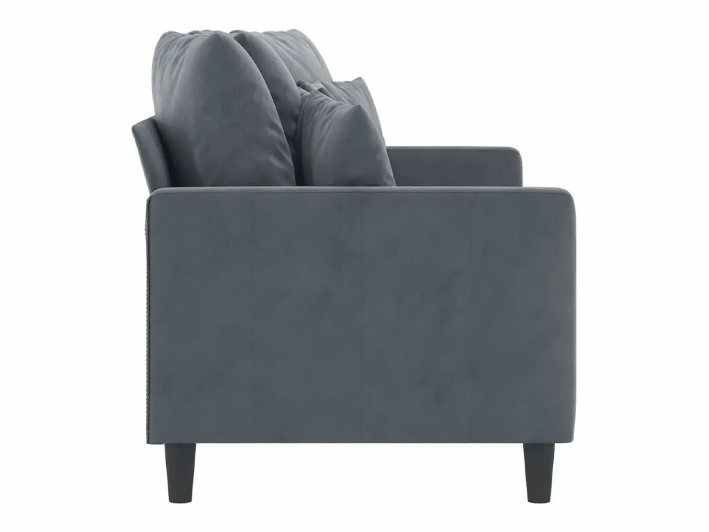 vidaxl Sofá de 2 plazas de terciopelo oscuro 140 cm Gris