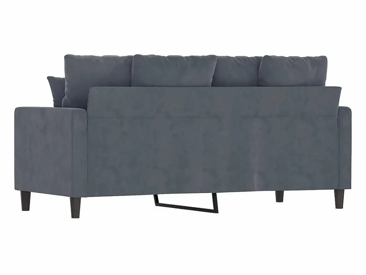 vidaxl Sofá de 2 plazas de terciopelo oscuro 140 cm Gris